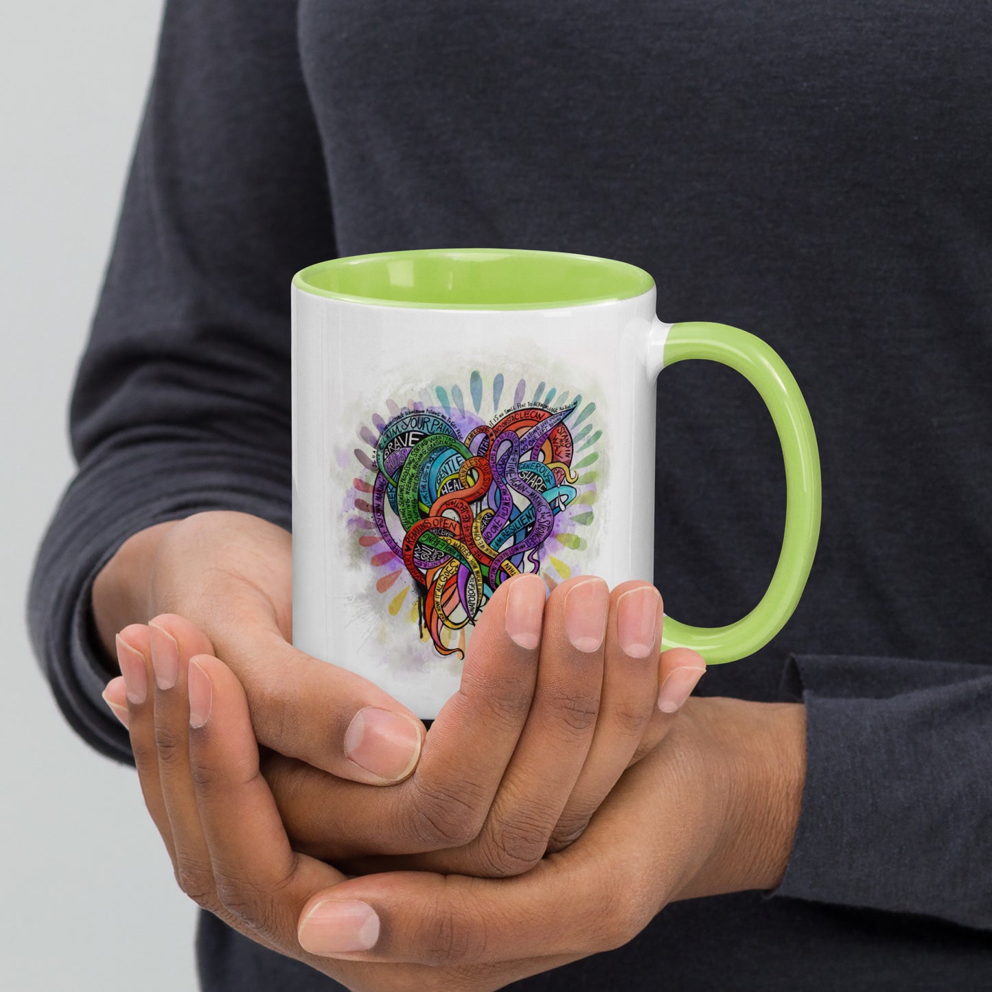 Heart Tendrils Mug - Multi Color