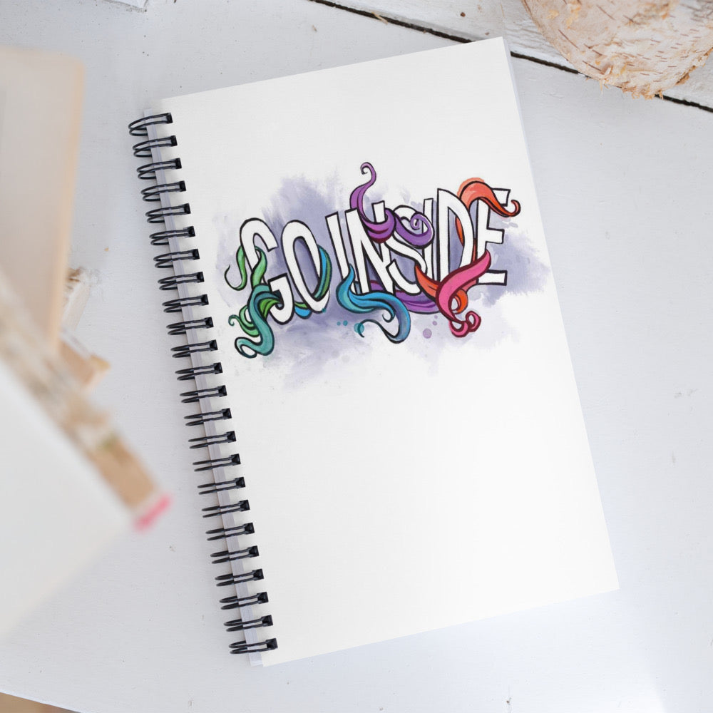 'Go Inside' Spiral notebook