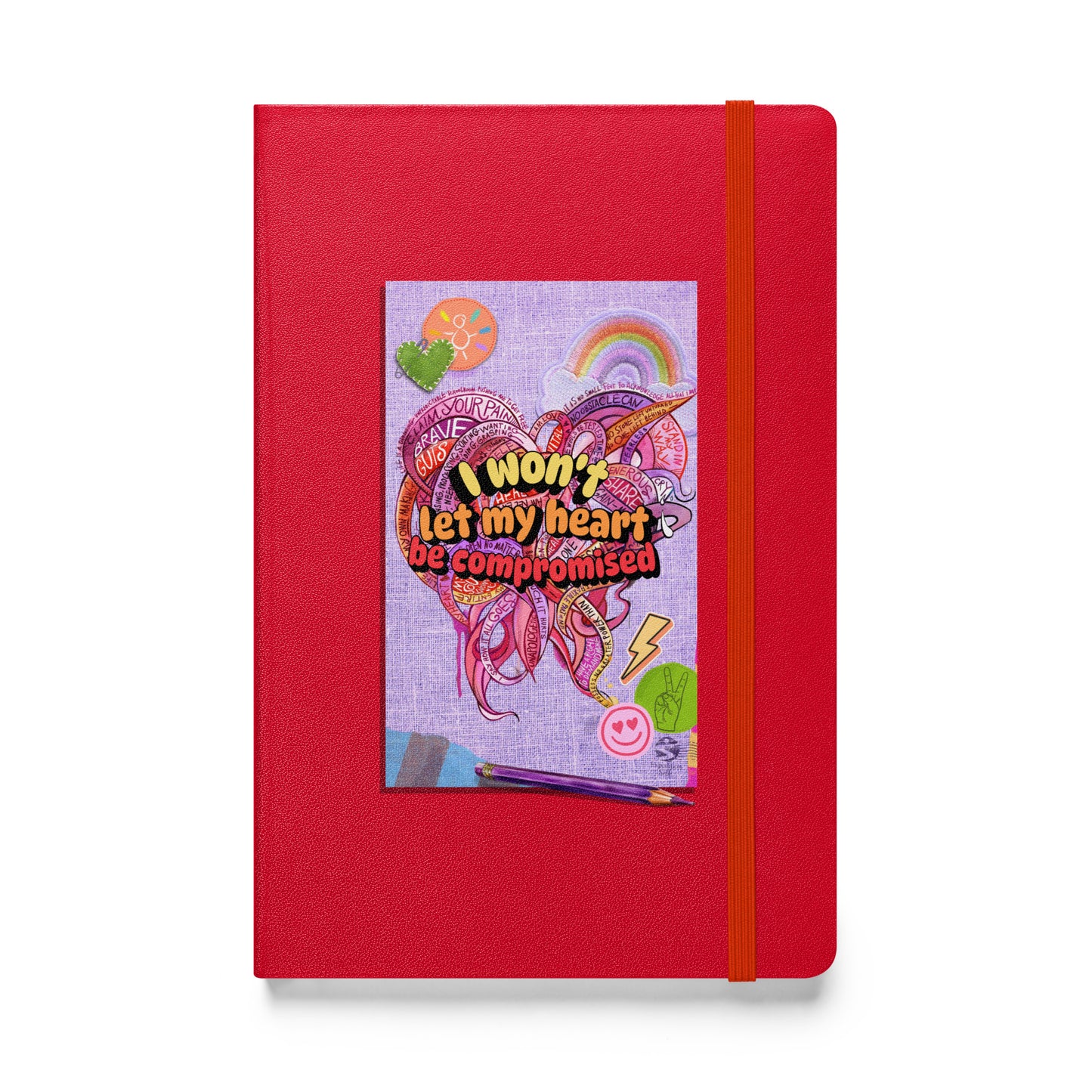 'I won't let my heart be compromised' hardcover bound notebook