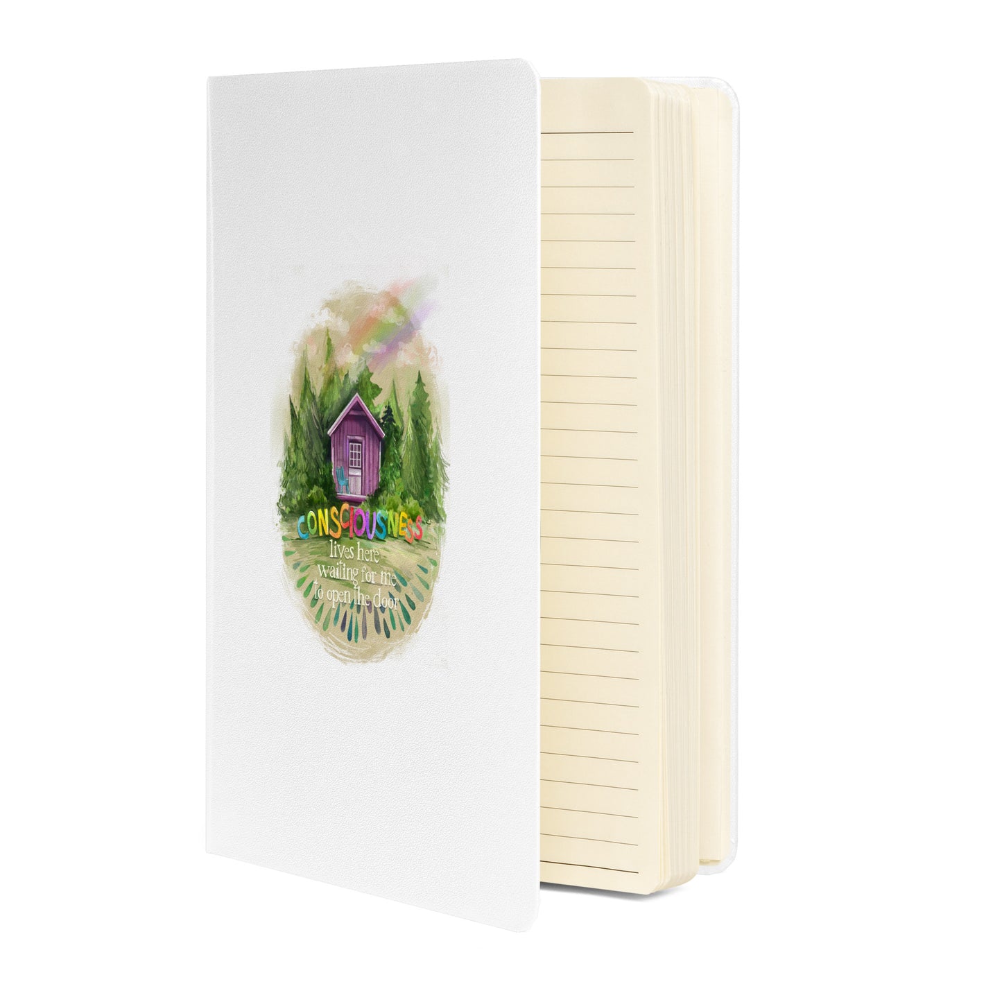 'My Consciousness Lives Here, Waiting for Me to Open the Door' - hardcover bound notebook