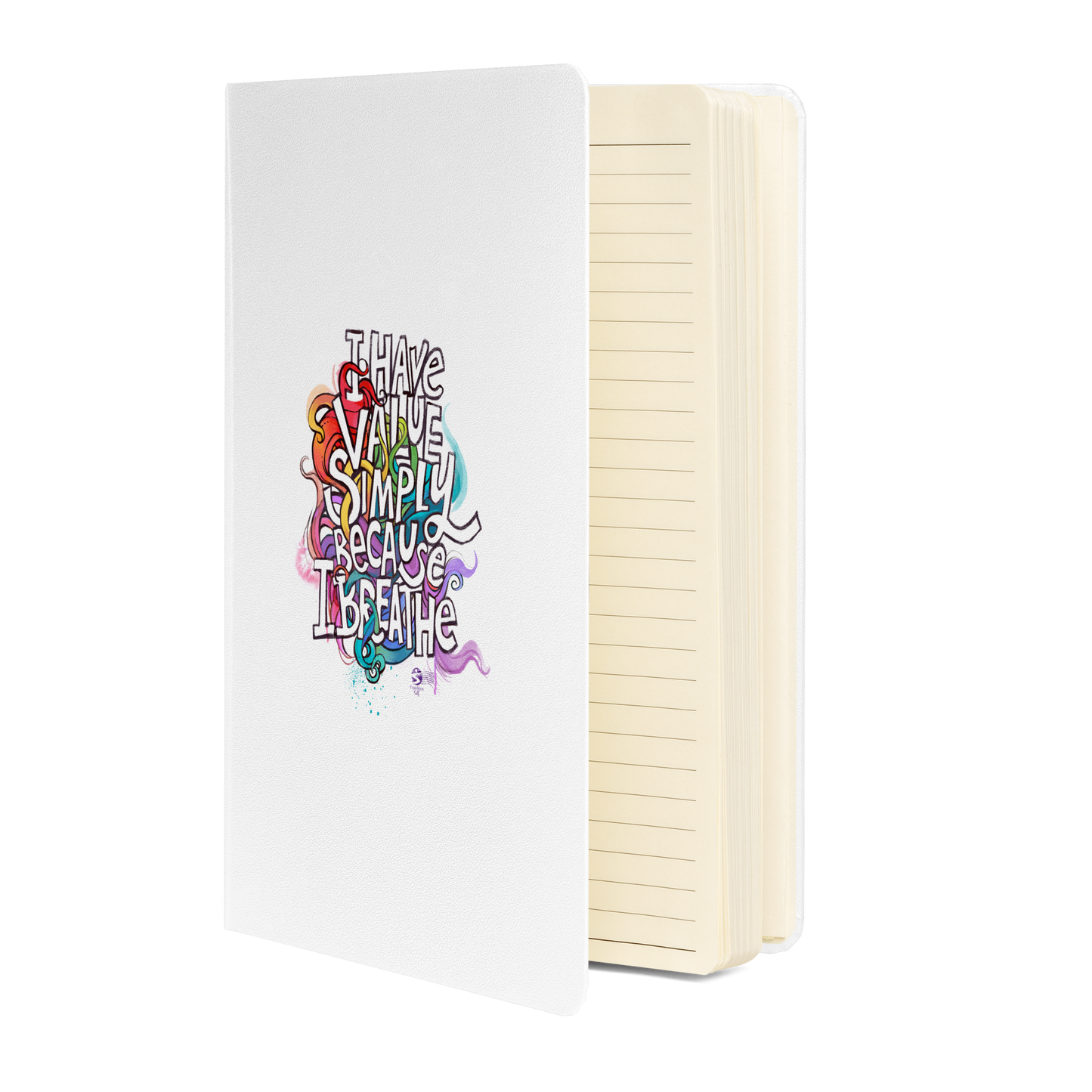 'I have value simply because I breathe’ hardcover bound notebook