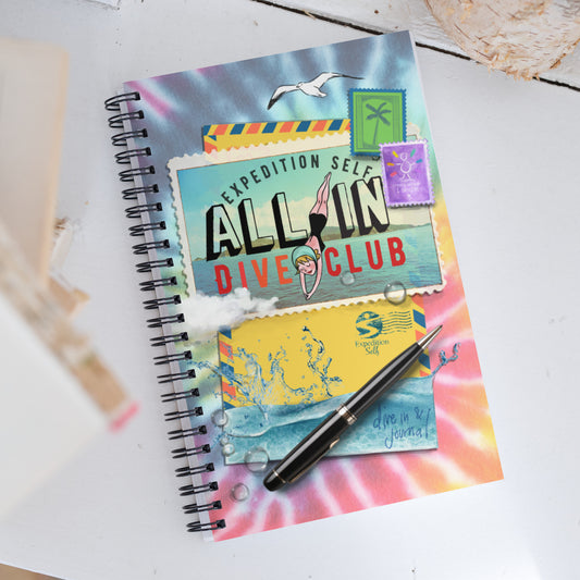 Expedition Self Diving Club Spiral notebook - tie dye