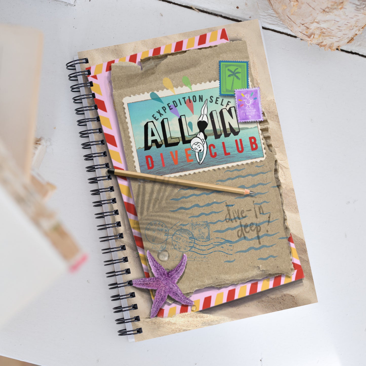 'All-in Dive Club' Spiral notebook