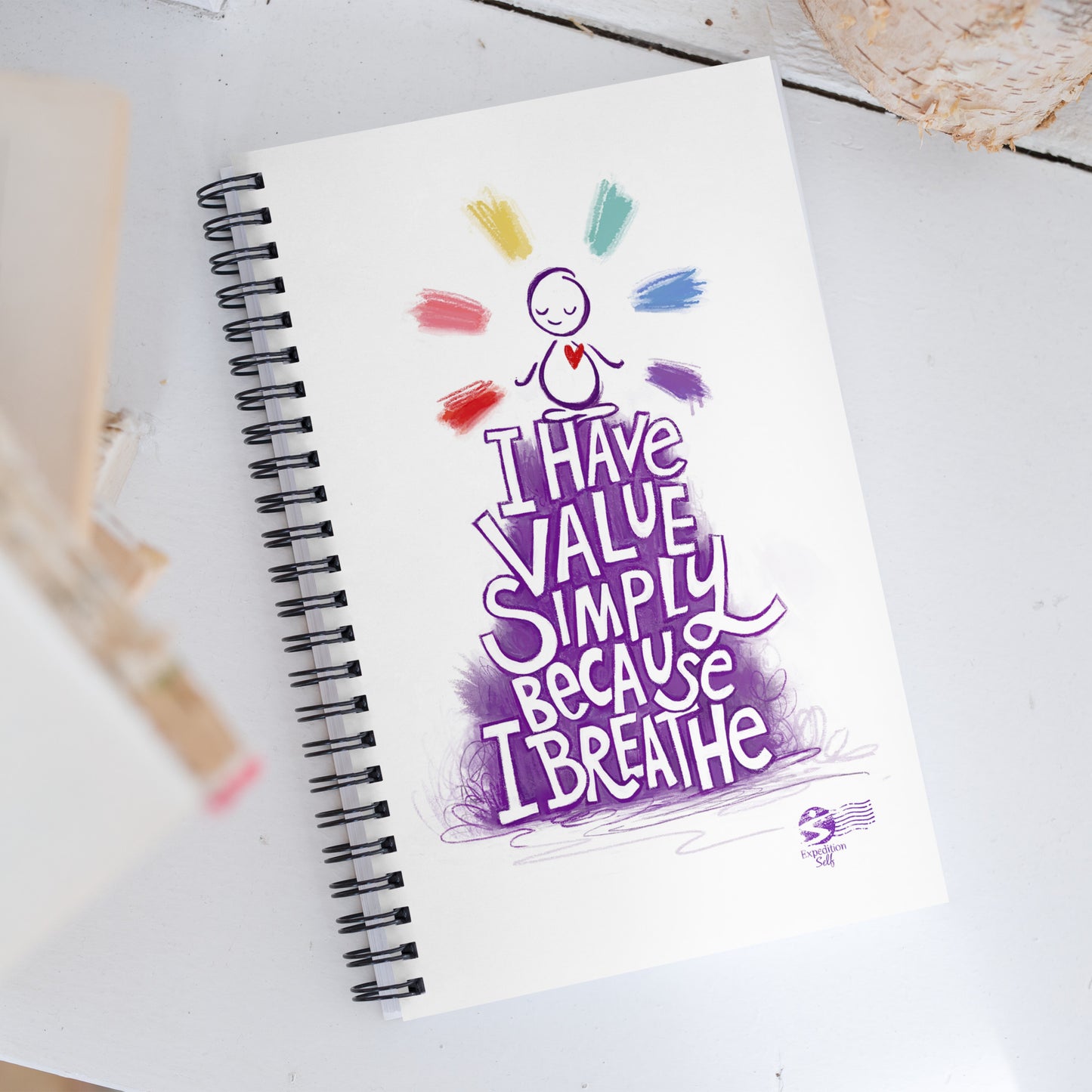 'I have value simply because I breathe' sprite spiral notebook