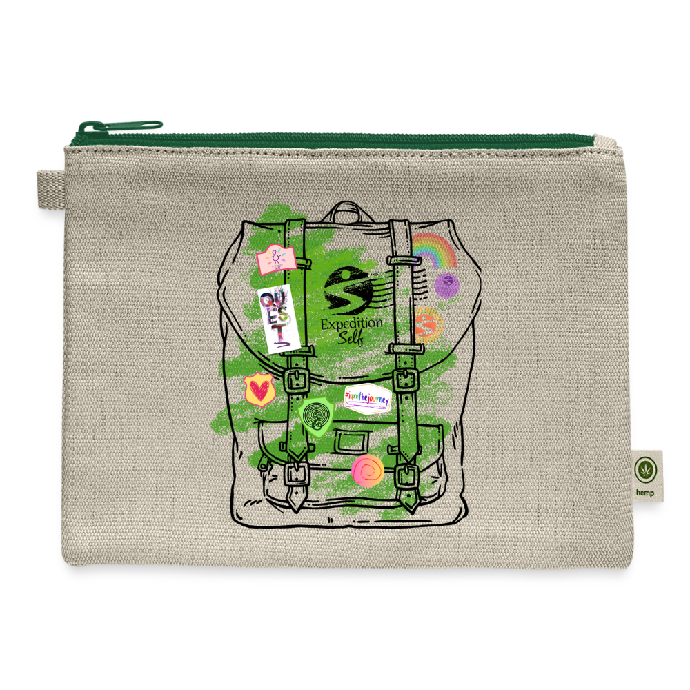 ExpSelf Backpack Carry All Pouch (green) - natural/green