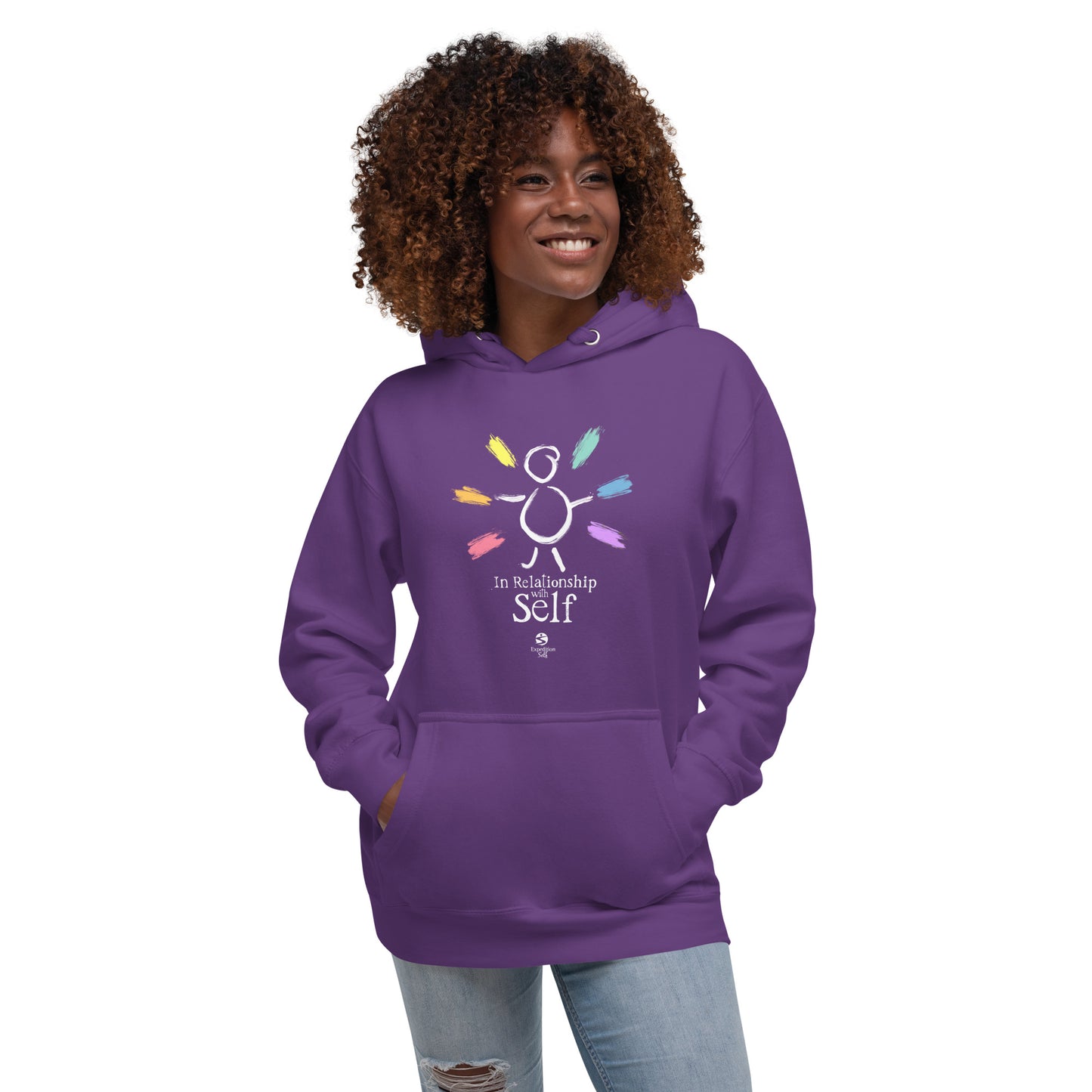 Purplfied 'In Relationship with Self' - Gender Neutral Hoodie