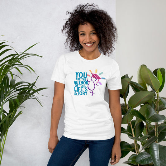 'You are the author of your life's story' gender neutral t-shirt
