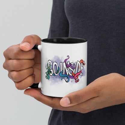 'Go Inside' Mug with Color Inside