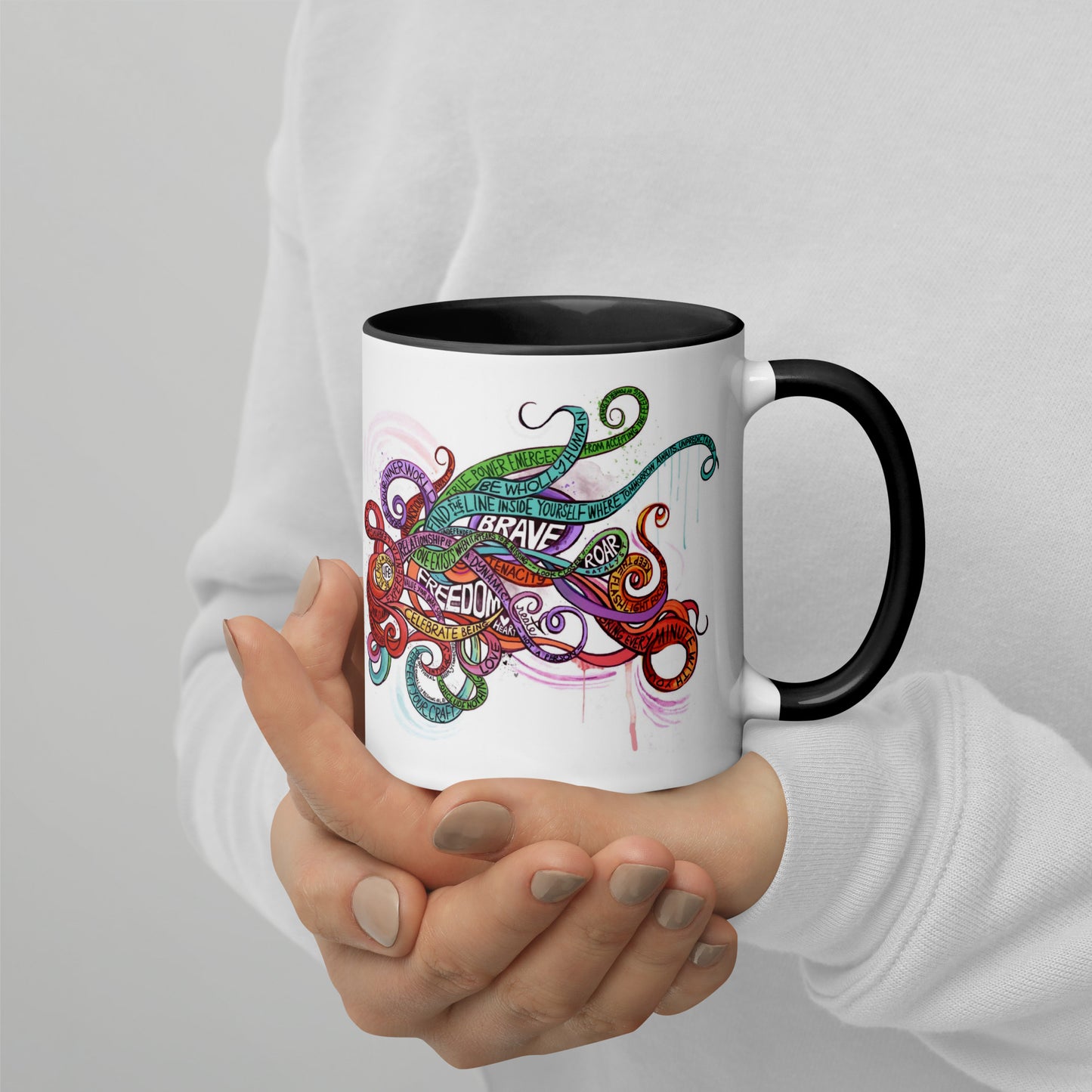 Tendrils Mug with Color Inside