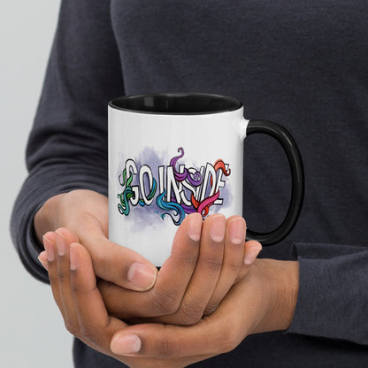 'Go Inside' Mug with Color Inside