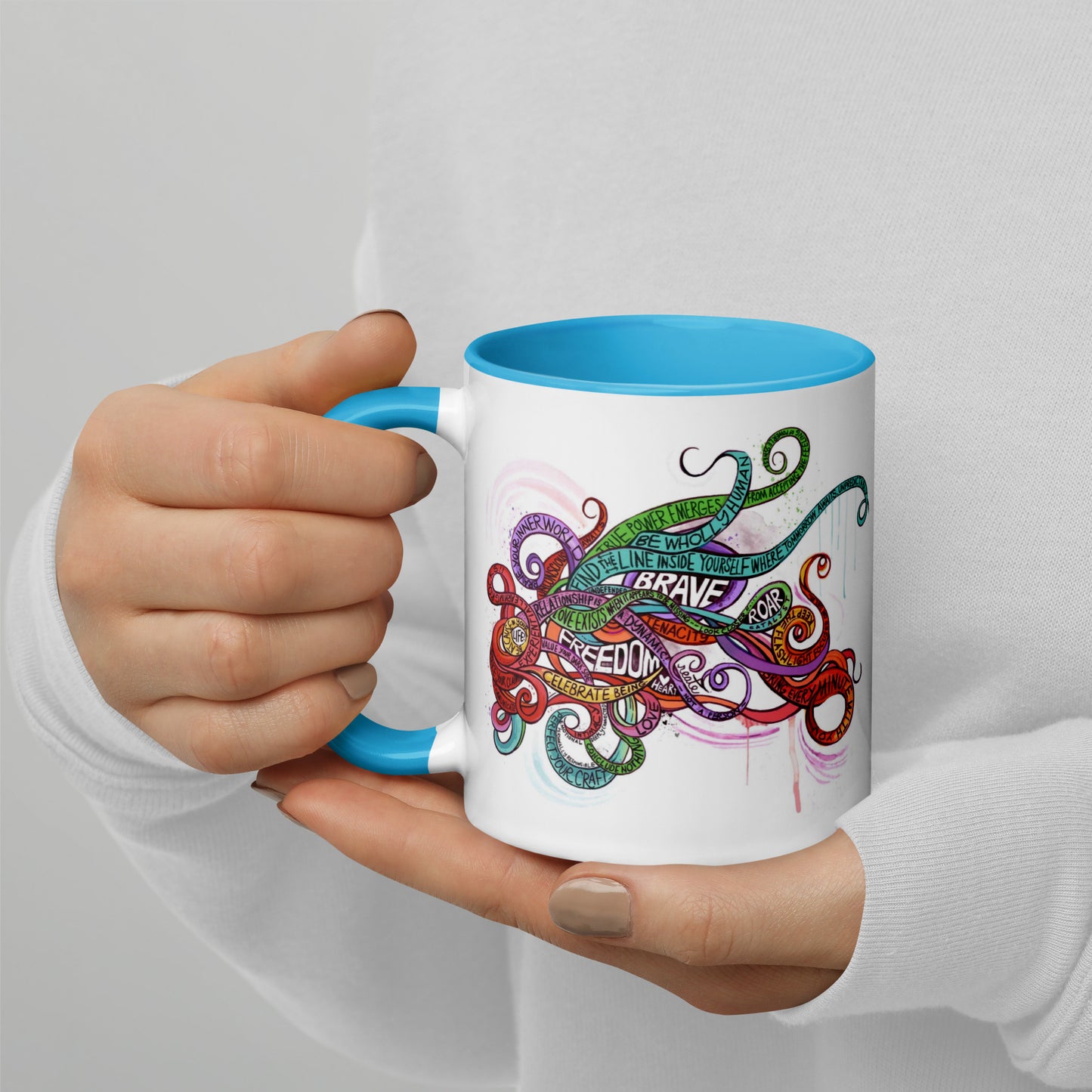 Tendrils Mug with Color Inside