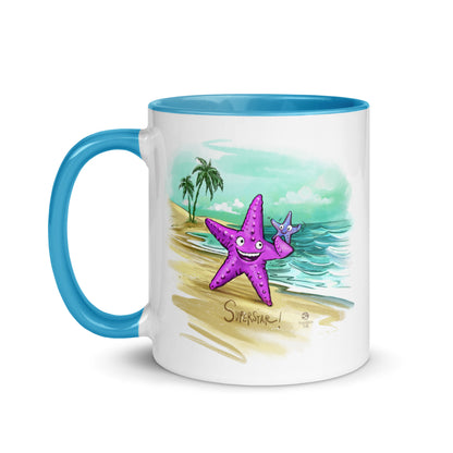 Superstar caregiver! ☆ ceramic mug with color inside