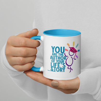 'You are the author of your life's story' mug with Color Inside