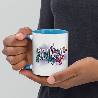 'Go Inside' Mug with Color Inside