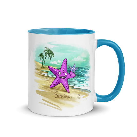Superstar caregiver! ☆ ceramic mug with color inside
