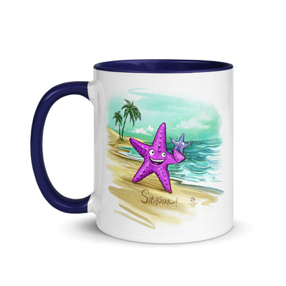 Superstar caregiver! ☆ ceramic mug with color inside