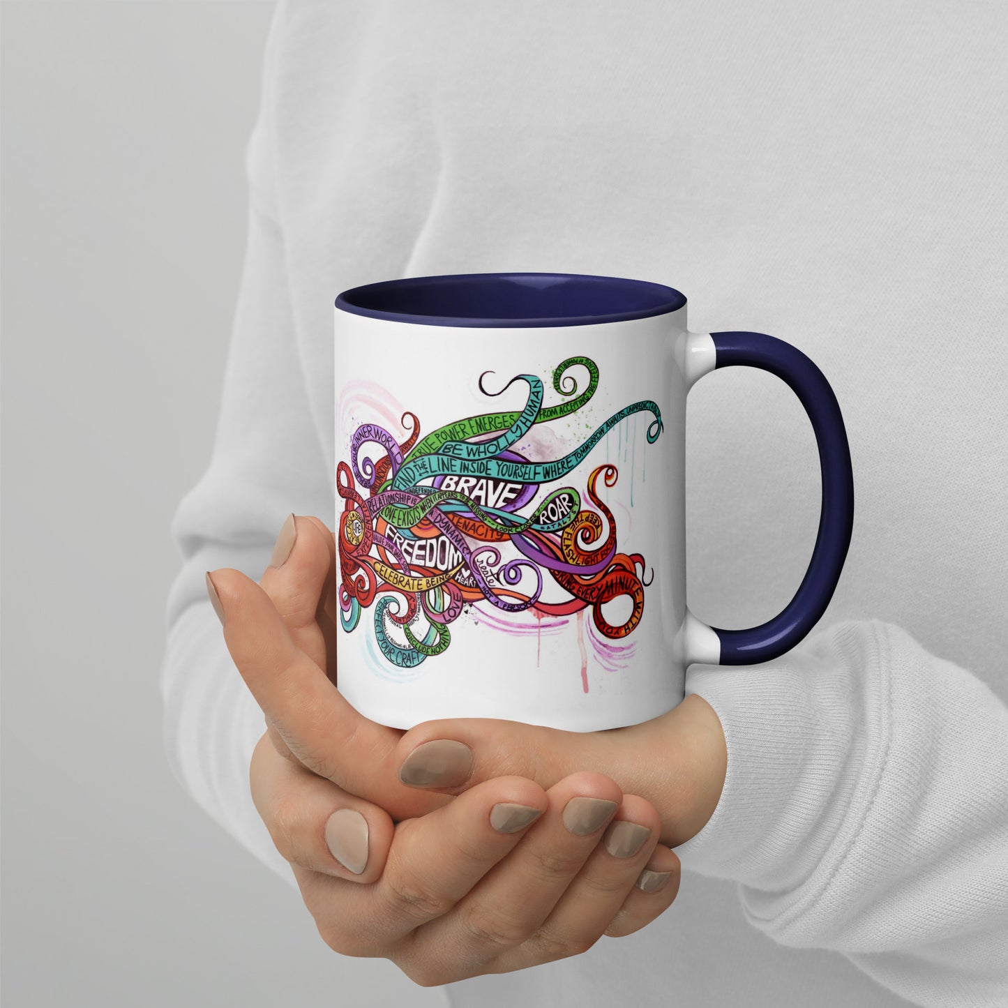 Tendrils Mug with Color Inside