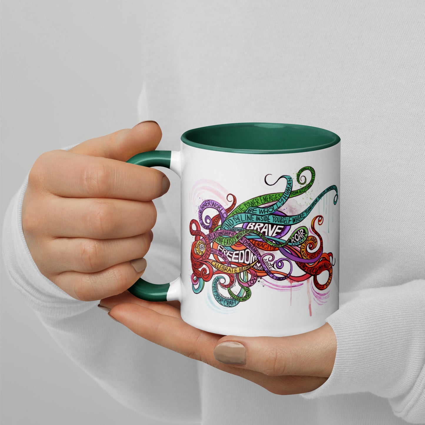 Tendrils Mug with Color Inside