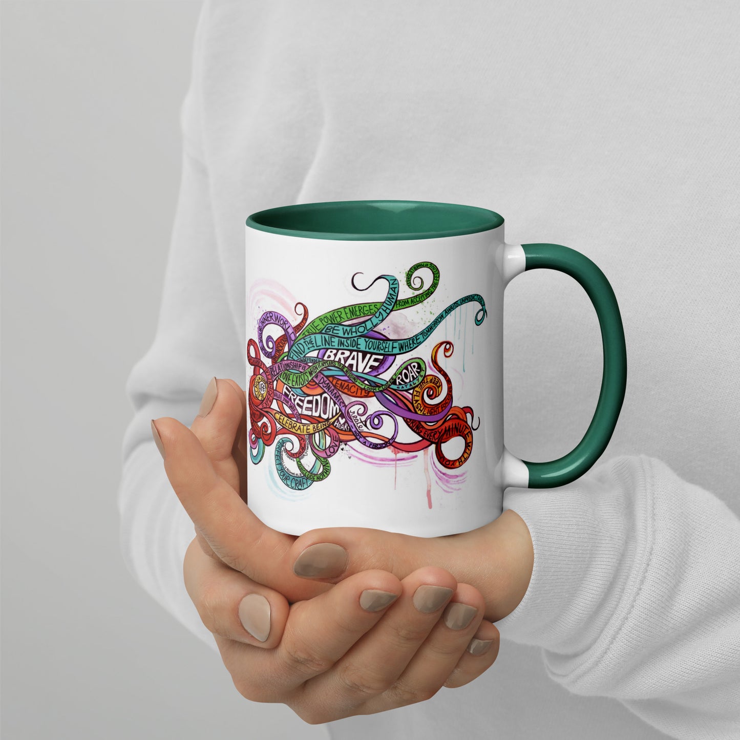 Tendrils Mug with Color Inside