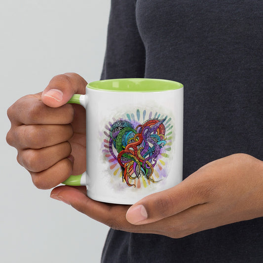 Heart Tendrils Mug - Multi Color