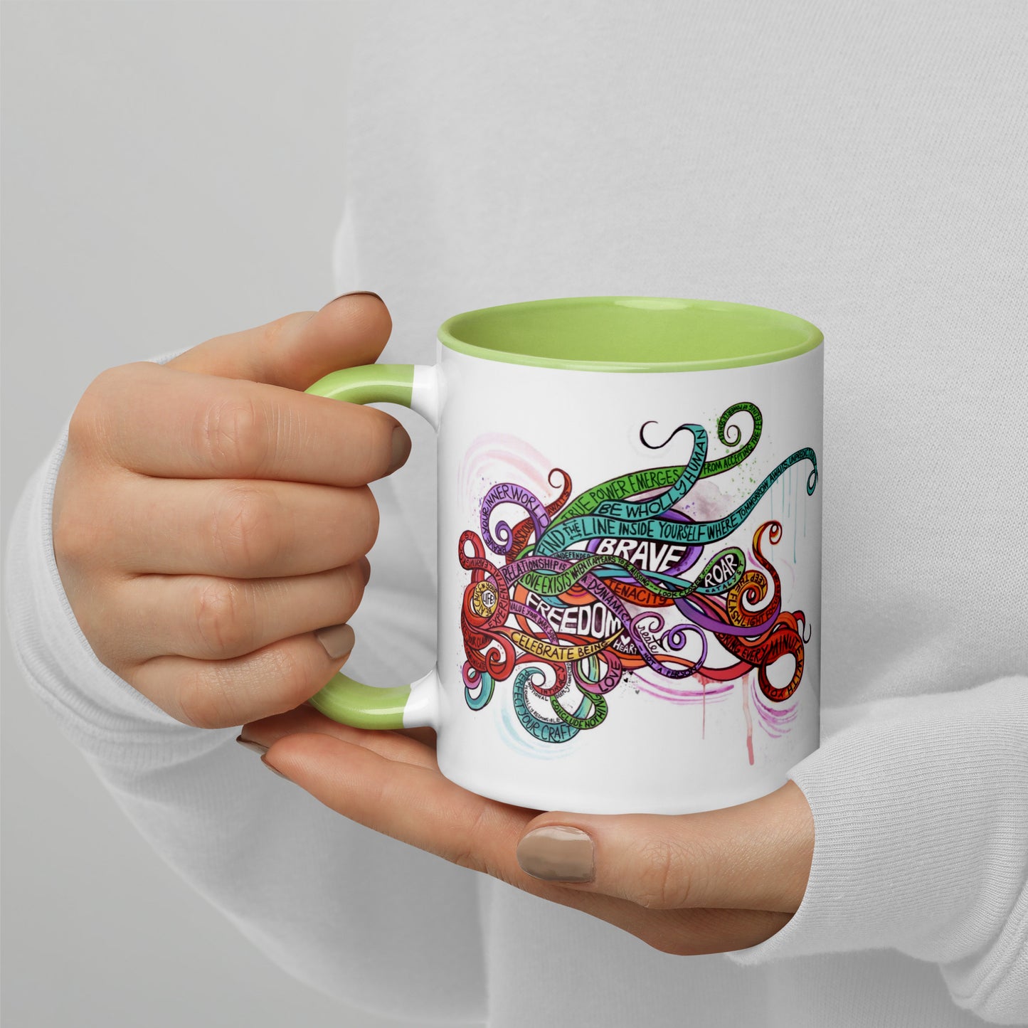 Tendrils Mug with Color Inside