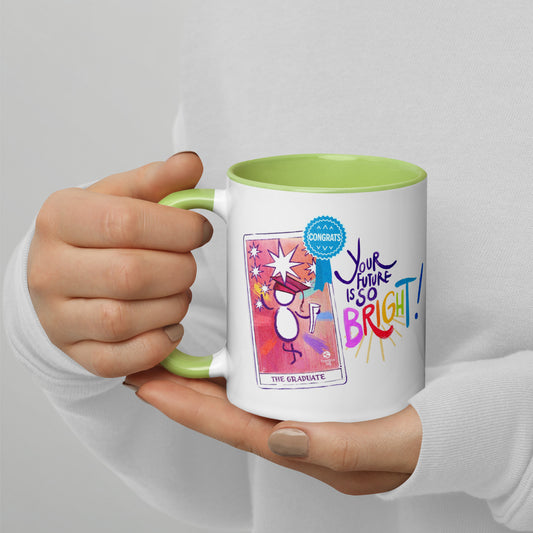 'Your future is so bright!' mug with color inside