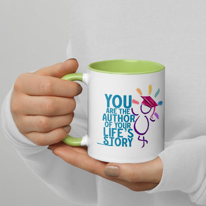 'You are the author of your life's story' mug with Color Inside