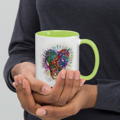 Heart Tendrils Mug - Multi Color