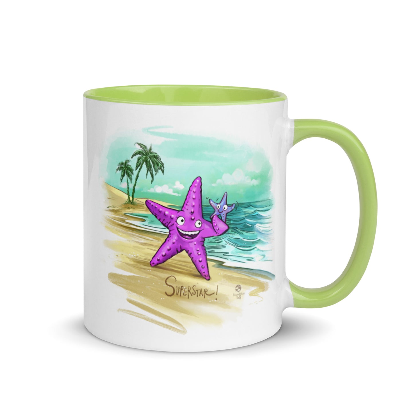 Superstar caregiver! ☆ ceramic mug with color inside