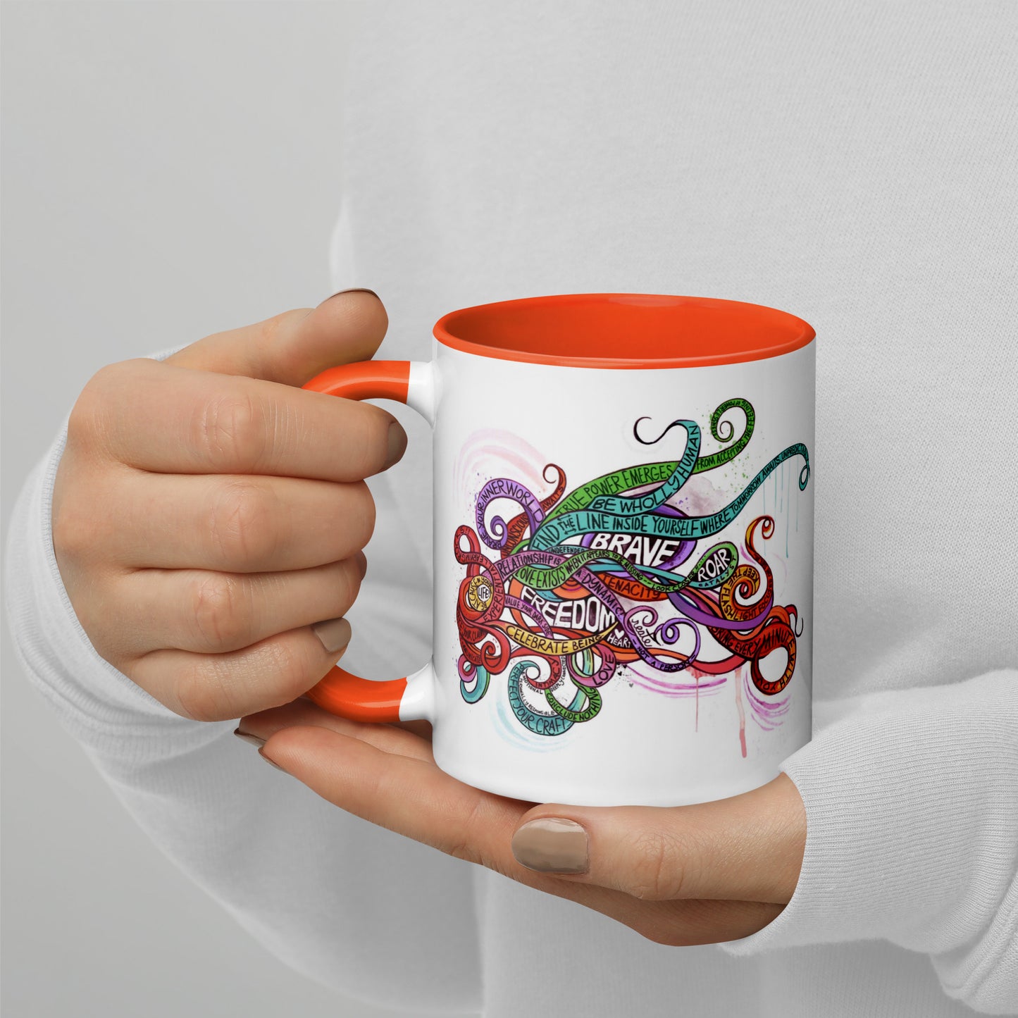 Tendrils Mug with Color Inside