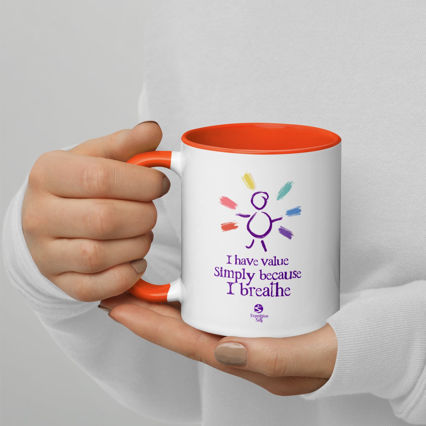 'I have value simply because I breathe' mug