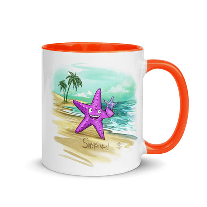 Superstar caregiver! ☆ ceramic mug with color inside