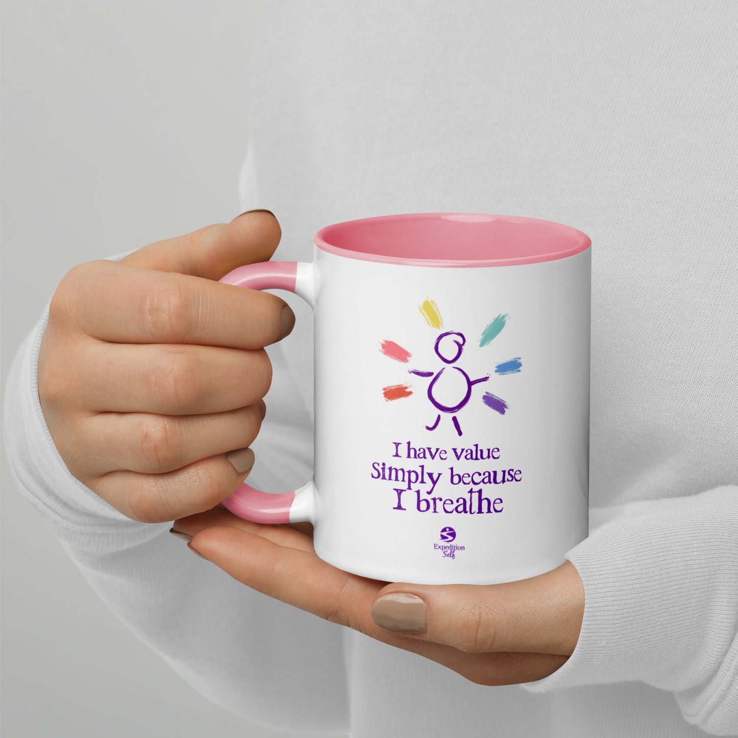 'I have value simply because I breathe' mug