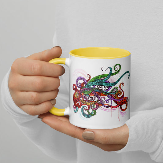 Tendrils Mug with Color Inside