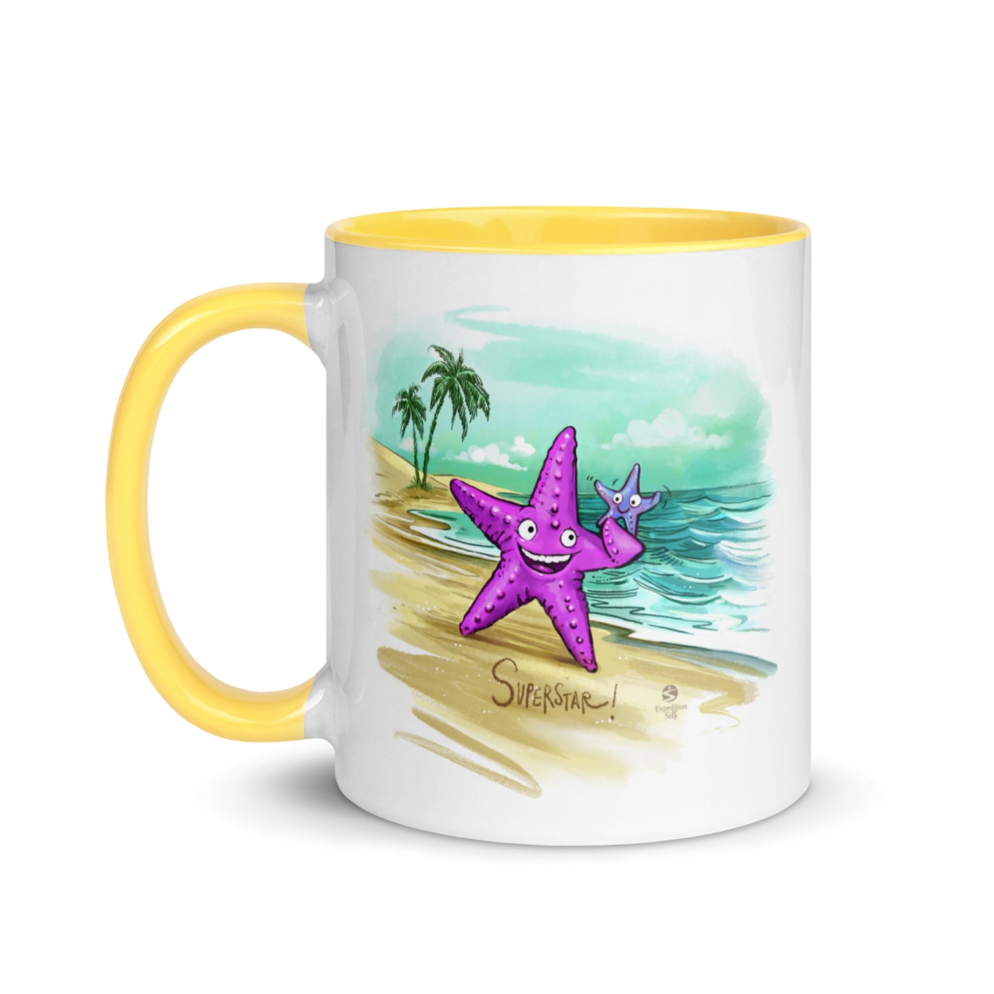 Superstar caregiver! ☆ ceramic mug with color inside