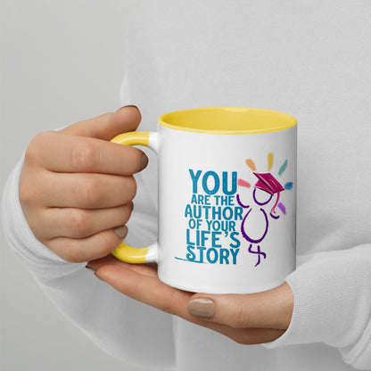 'You are the author of your life's story' mug with Color Inside